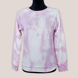 NEW Tie Dye Pink Hand-Dyed Pullover Sweatshirt with Soft Fleece Interior